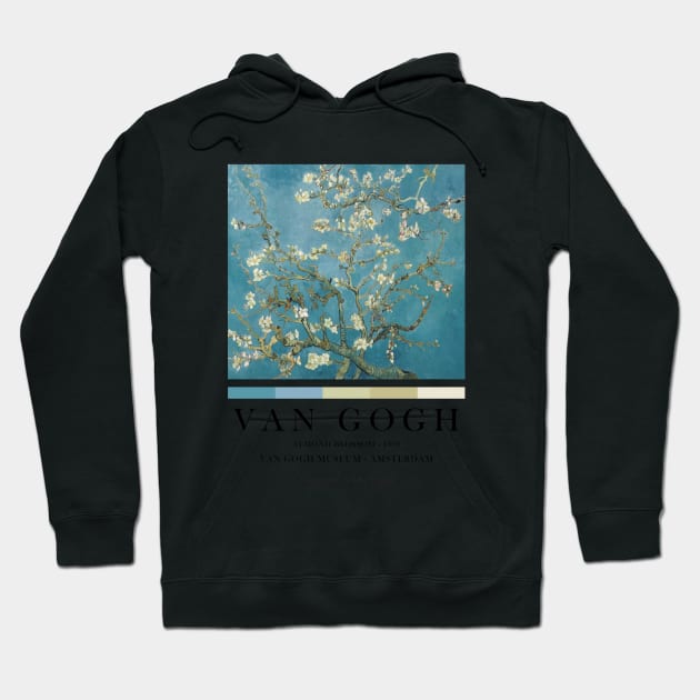 Vincent Van Gogh Almond Blossom, Famous Painting, Exhibition Wall Art Hoodie by VanillaArt